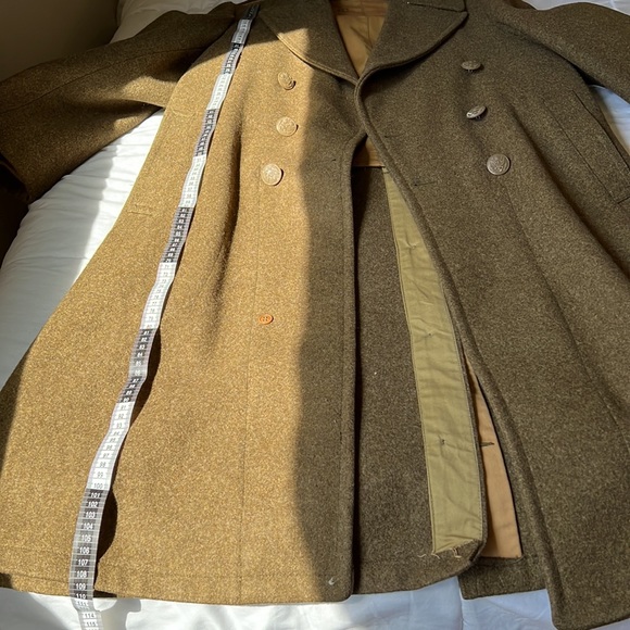 USGI US ARMY WWII TRENCH COAT WOOL OVERCOAT - Picture 13 of 17